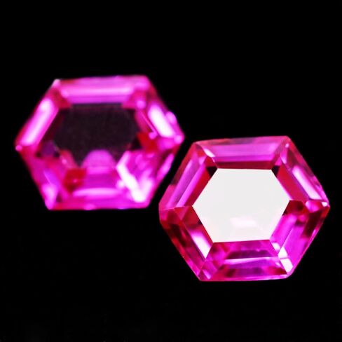 Untreated 16 to 18 Ct CERTIFIED Natural FANCY CUT Pink SAPPHIRE Gemstone Pair in Kuwait