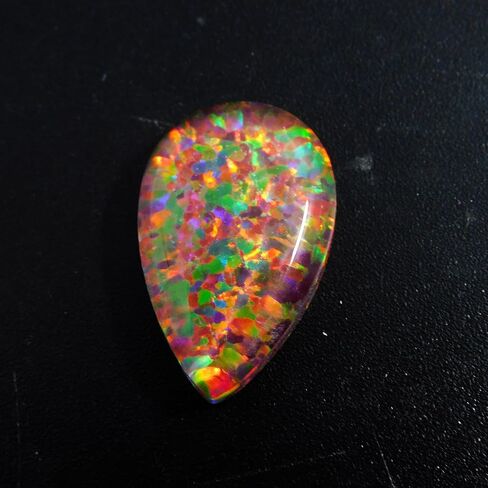 10.90 Ct Natural CERTIFIED Boulder Opal Pear Cut Rare Ring Size Loose Gemstone in Kuwait