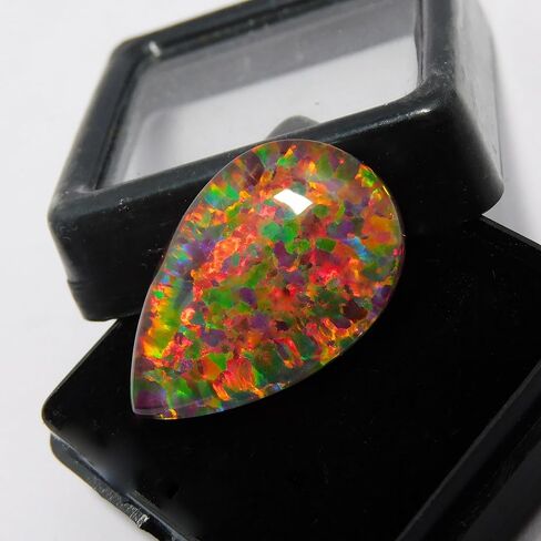 10.90 Ct Natural CERTIFIED Boulder Opal Pear Cut Rare Ring Size Loose Gemstone in Kuwait