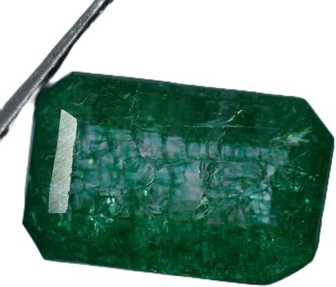 NATURAL Green Emerald 10.23 Ct CERTIFIED Emerald Cut Loose Gemstone Ring Size in Kuwait