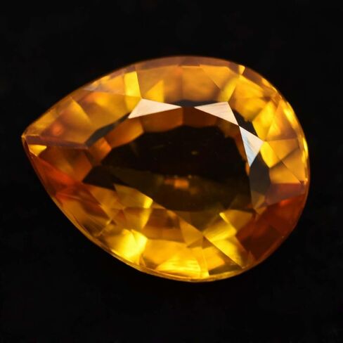Excellent Quality 8.35 Ct Yellow SAPPHIRE Natural Gemstone Pear Cut CERTIFIED in Kuwait