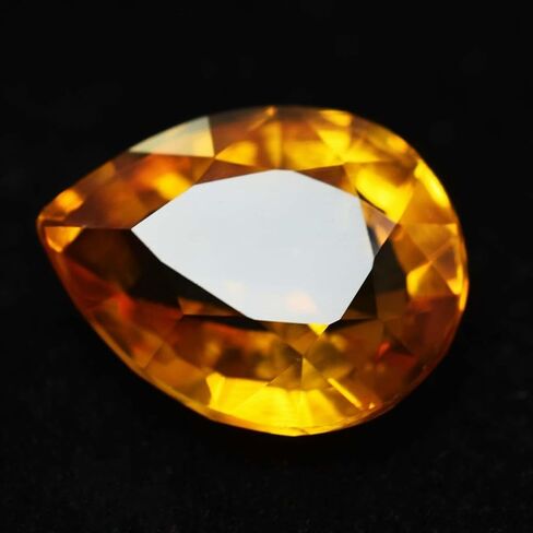 Excellent Quality 8.35 Ct Yellow SAPPHIRE Natural Gemstone Pear Cut CERTIFIED in Kuwait