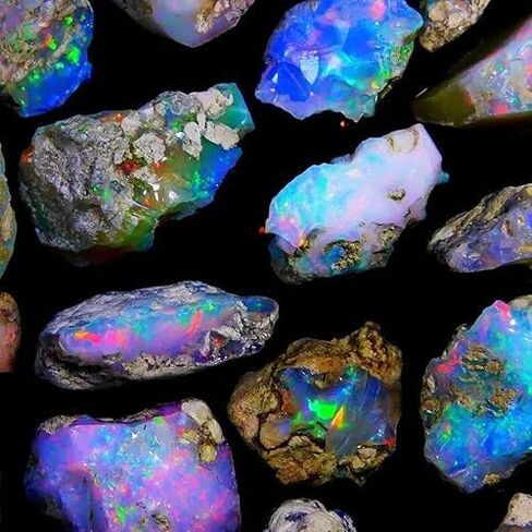 Multi Color 220.80 Ct Natural Opal Uncut Lot Rough Gemstone Certified Raw Perfect Gift For Her in Kuwait