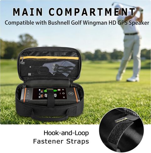CURMIO Carrying Case Compatible with Bushnell Golf Wingman HD GPS Speaker | Golf Rangefinder Audio Speaker Holder, Adjustable Fixing Belt, Compact Size, Tactical Design, Protective Organizer, Outdoor in Kuwait