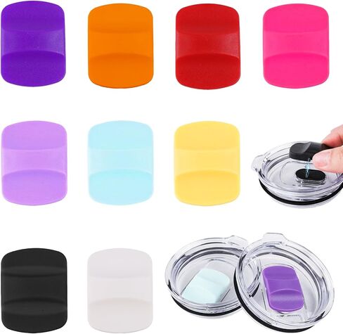 9 Pcs Magnetic Slider Replacement for Yeti Lids 10 oz, 14oz, 16 oz, 20 oz, 26 oz, 30 oz (Light pink, Black, Light Blue, Purple, Light Purple, Red, Orange, White, Yellow) in Kuwait