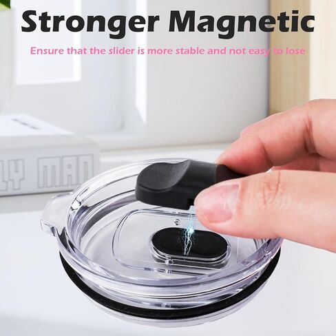 9 Pcs Magnetic Slider Replacement for Yeti Lids 10 oz, 14oz, 16 oz, 20 oz, 26 oz, 30 oz (Light pink, Black, Light Blue, Purple, Light Purple, Red, Orange, White, Yellow) in Kuwait