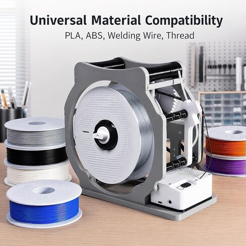 THOUSANDSUNNY 3D Filament Respooler، لفافة بكرة خيوط كهربائية صناعية عالمية مع بدء وإيقاف ذكي لبكرات 2.2 رطل in Kuwait