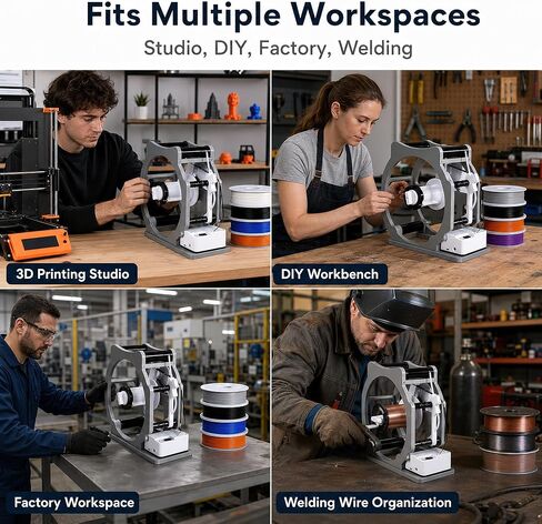 THOUSANDSUNNY 3D Filament Respooler، لفافة بكرة خيوط كهربائية صناعية عالمية مع بدء وإيقاف ذكي لبكرات 2.2 رطل in Kuwait