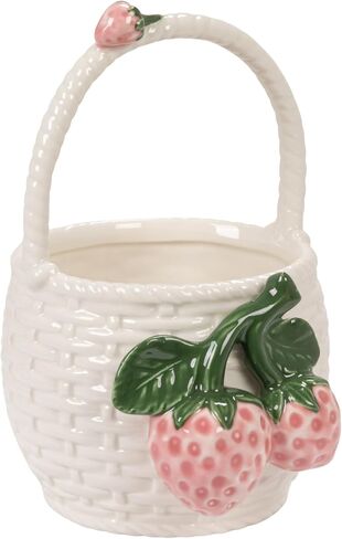 Creative Co-Op Stoneware Strawberry Basket Container in Kuwait