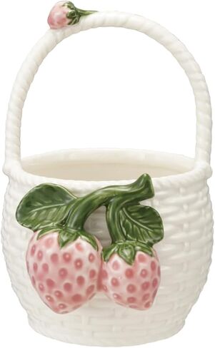 Creative Co-Op Stoneware Strawberry Basket Container in Kuwait
