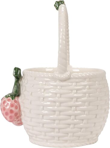 Creative Co-Op Stoneware Strawberry Basket Container in Kuwait
