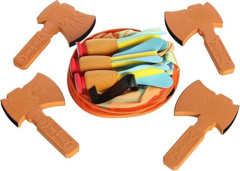 Aurora® Toys Engaging Sportling™ مجموعة فأس + مجموعة رمي السهام - نشاط بدني - متعة طويلة الأمد - برتقالية 18.5 بوصة in Kuwait