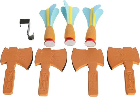 Aurora® Toys Engaging Sportling™ مجموعة فأس + مجموعة رمي السهام - نشاط بدني - متعة طويلة الأمد - برتقالية 18.5 بوصة in Kuwait