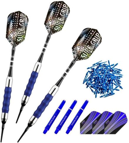 Viper Sure Grip Soft Tip Darts 18 Grams, Blue Accessory Set in Kuwait
