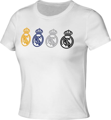 تي شيرت نسائي بأكمام قصيرة ملون من Outerstuff Real Madrid - ملابس كرة قدم مرخصة رسميًا in Kuwait