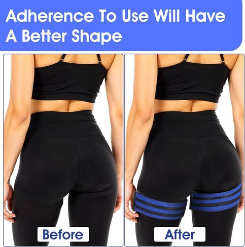 2Pcs Blood Flow Restriction Bands BFR Booty Band for Women Men | Occlusion Training Bands for Butt Lift Squats Thighs, Adjustable Resistance Band, Pro Muscle Growth Straps for Fitness in Kuwait