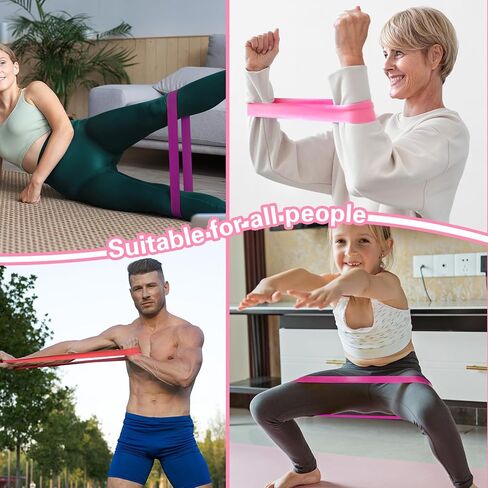 25 Pcs Resistance Bands Resistance Loop 5 Types, 5 of Each Exercise Bands Exercise Equipment Elastic Drap Ring for Women and Men Home Fitness, Gym, Yoga in Kuwait