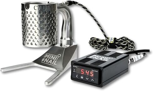 MiniNail Coil Caddy (40mm) – Universal Electric Quartz Heater Kit with Micro Controller Box, 89W Low Power Draw & Power Cord (Black) in Kuwait