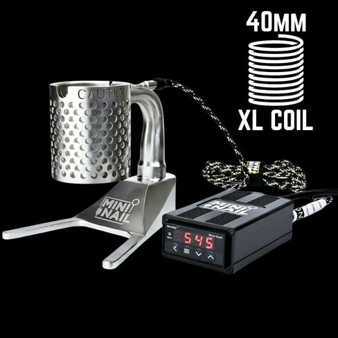 MiniNail Coil Caddy (40mm) – Universal Electric Quartz Heater Kit with Micro Controller Box, 89W Low Power Draw & Power Cord (Black) in Kuwait