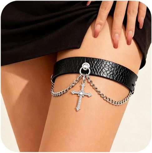 Gothic Garter Adjustable Leg Ring Halloween Garter Cosplay Accessory for Women in Saudi Arabia