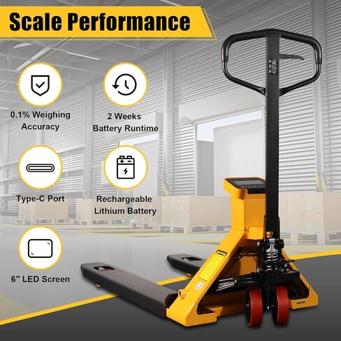 شاحنة البليت بمقياس APOLLOLIFT، شاحنات رافعة البليت اليدوية الهيدروليكية بسعة 5500 رطل، شوكات مقاس 27.7 بوصة × 45 بوصة in Kuwait