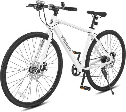 VIRIBUS Hybrid Bikes, 28 inch Road Bike, Mens Bike with Lightweight Aluminum Frame, 700C Bicycle 7 Speed, Bicycles for Tall Men Women Adults in Kuwait