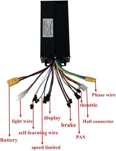 NBPOWER 72V 40Amax وحدة تحكم محرك تيار مستمر بدون فرش وحدة تحكم Ebike + 72V SW900 شاشة LCD مجموعة واحدة، تستخدم لمجموعة الدراجة الإلكترونية، مجموعة تحويل الدراجات الكهربائية، قطع غيار الدراجات الكهربائية وملحقاتها. in Kuwait