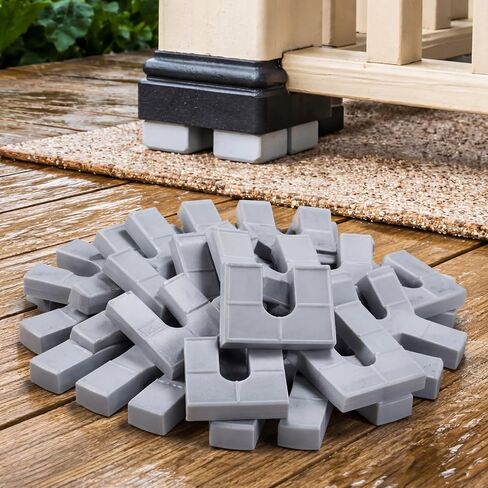 Pangda 32 Pcs Pontoon Fence Riser Kit Pontoon Boat Rail Spacers for Rising Boat Railing Nylon Gray Eliminate Pooling Water on the Deck in Kuwait
