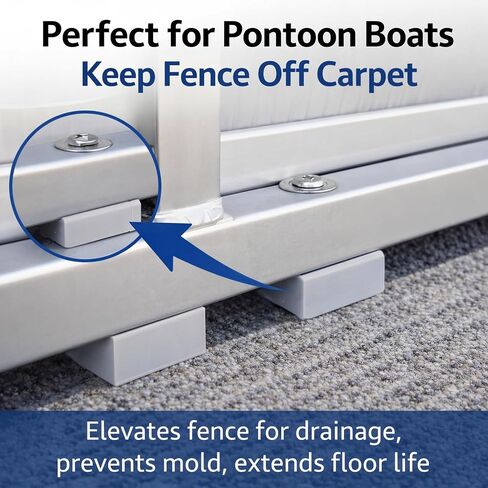 Pangda 32 Pcs Pontoon Fence Riser Kit Pontoon Boat Rail Spacers for Rising Boat Railing Nylon Gray Eliminate Pooling Water on the Deck in Kuwait
