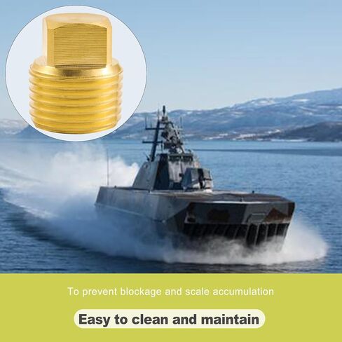 2 Pack 1/2 Inch NPT Solid Brass Boat Drain Plugs Garboard Drain Plug Fits Most Boat Hulls Livewell Lawn Roller Replacement Plugs Marine Accessories in Kuwait