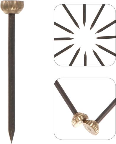 Gadpiparty 60Pcs Copper Picture Nails for Hanging Pictures and DIY Crafts Lightweight Head Studs 0.98In for Drywall Fixing with Storage Box in Kuwait