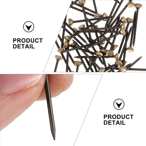 Gadpiparty 60Pcs Copper Picture Nails for Hanging Pictures and DIY Crafts Lightweight Head Studs 0.98In for Drywall Fixing with Storage Box in Kuwait