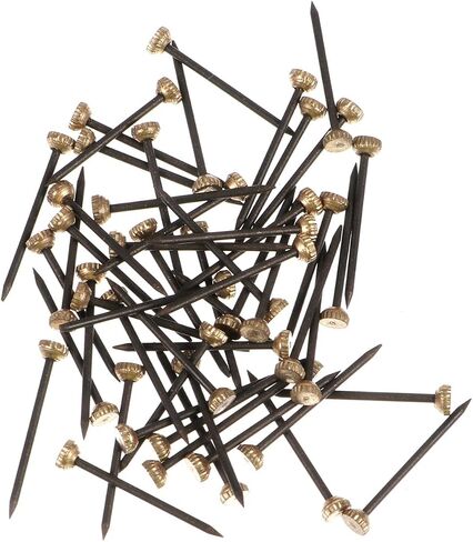 Gadpiparty 60Pcs Copper Picture Nails for Hanging Pictures and DIY Crafts Lightweight Head Studs 0.98In for Drywall Fixing with Storage Box in Kuwait
