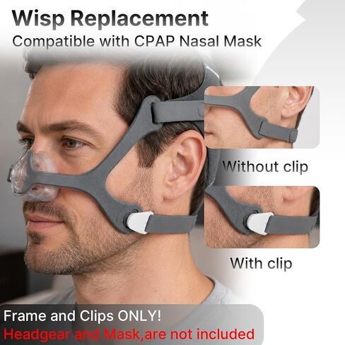 CPAP Headgear Frame with Magnetic Clips for Wisp Nasal Mask, Compatible Headgear and Frame for Wisp Replacement Set, CPAP/Bipap Supplies and Accessories. in Kuwait
