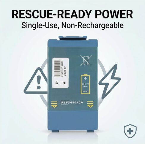 AED Battery Exchange M5070A Replacement Battery, M5066A, M5068A Compatible with Defibrillator Home AED Replace Battery - 9V 4200mAh in Kuwait