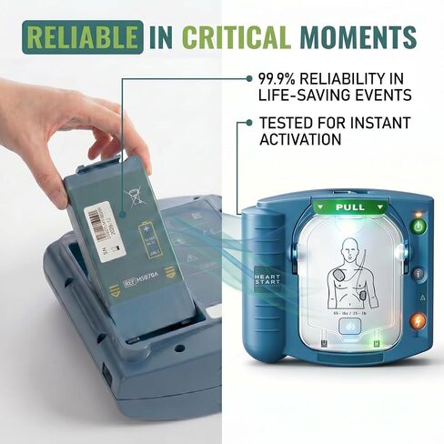 AED Battery Exchange M5070A Replacement Battery, M5066A, M5068A Compatible with Defibrillator Home AED Replace Battery - 9V 4200mAh in Kuwait