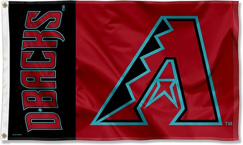 شعار Arizona Diamondbacks مقاس 3 × 5 أقدام علم بحلقة معدنية in Kuwait