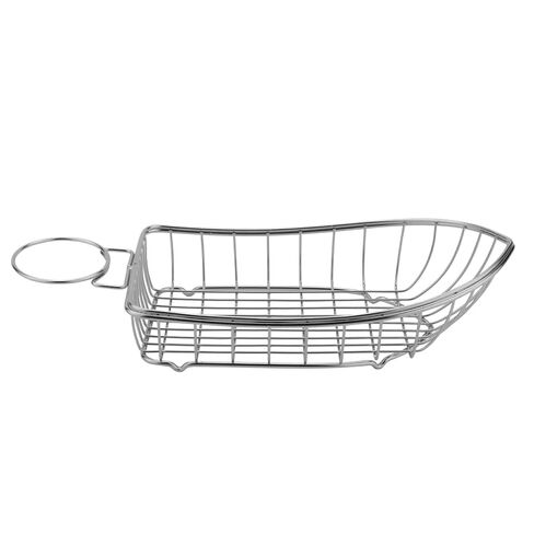 G.E.T. 4-80117 Boat Wire Basket with One Sauce Cup Holder, Stainless Steel (Sauce Cup Sold Separately) in Kuwait