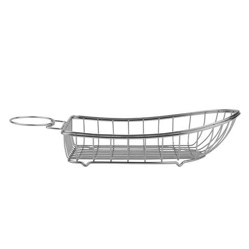 G.E.T. 4-80117 Boat Wire Basket with One Sauce Cup Holder, Stainless Steel (Sauce Cup Sold Separately) in Kuwait