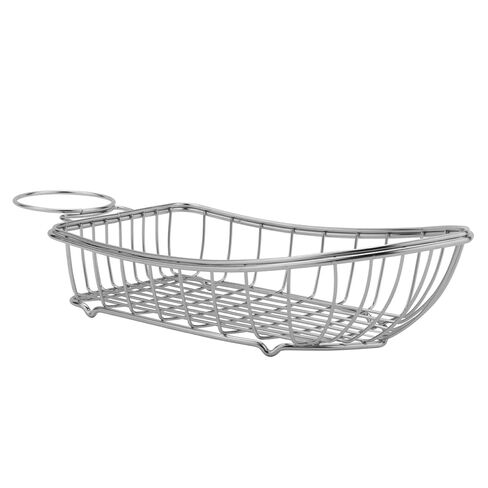 G.E.T. 4-80117 Boat Wire Basket with One Sauce Cup Holder, Stainless Steel (Sauce Cup Sold Separately) in Kuwait