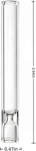 6 Pcs of Borosilicate Glass Tubes, 4 Inches Long/12 mm Outer Diameter/2 mm Thick-Walled Tubes, With 2 Cleaning Brushes, Blown Gglass Tubes in Kuwait