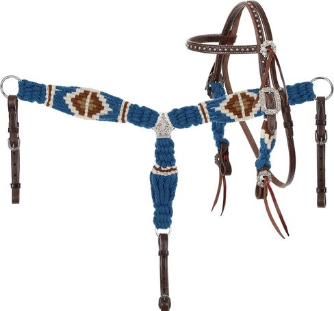 Showman Pony Mountain View Mohair Browband Headstall & Breast Collar Set in Kuwait