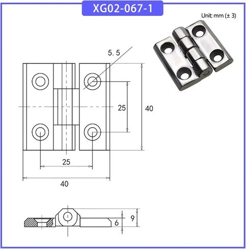 Thickened Folding Hardware Hinge 304 Stainless Steel 1Pcs in Saudi Arabia