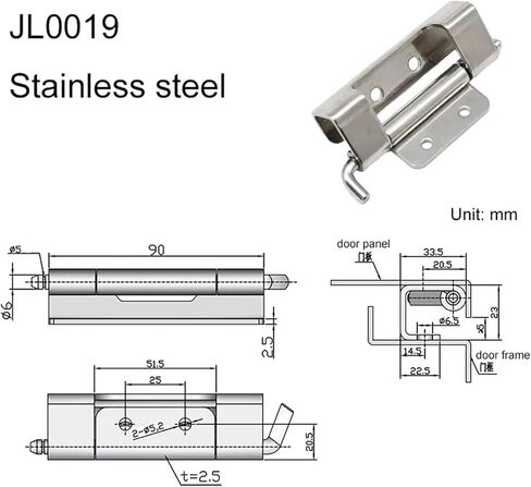 Stainless Steel Bending Release HingeHinge 120 Degree Latch Type 1Pcs in Saudi Arabia
