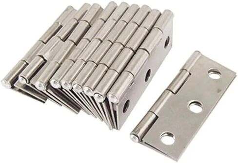 Stainless Steel Door Flat Hinge Cabinet Doors Windows Wooden Box Home Furniture Hardware Accessories 10Pcs in Kuwait