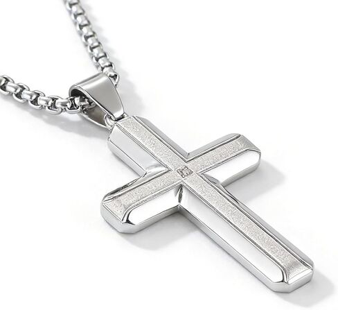 Cross Necklace 925 Sterling Silver Wood Cross Pendant Necklace Gold Plated Jesus Crucifix Religious Amulet Necklace Jewelry Gift for Men in Kuwait