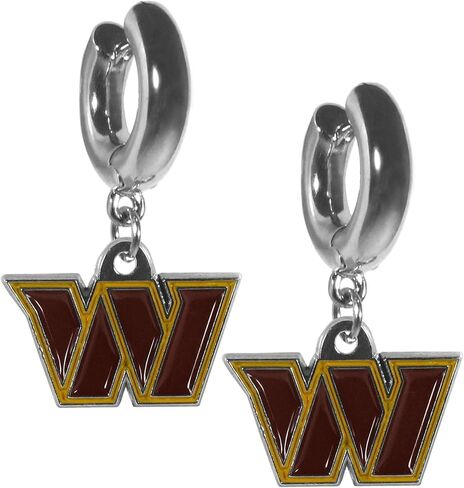 Siskiyou Sports NFL Washington Commanders Huggie Hoop Earrings, Team Colors, One Size in Kuwait
