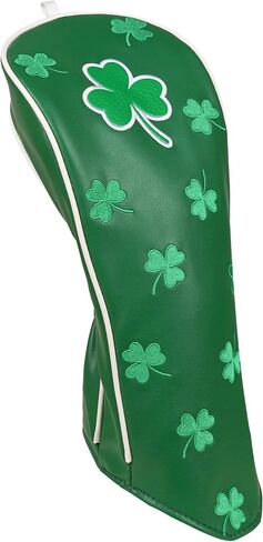 Big Teeth Golf Driver Headcover Irish Luck Driver Head Cover, Clover Golf Driver Head Covers Fits Up to 460cc Driver Cover, Golf Head Covers for Woods and Driver Green Color in Kuwait
