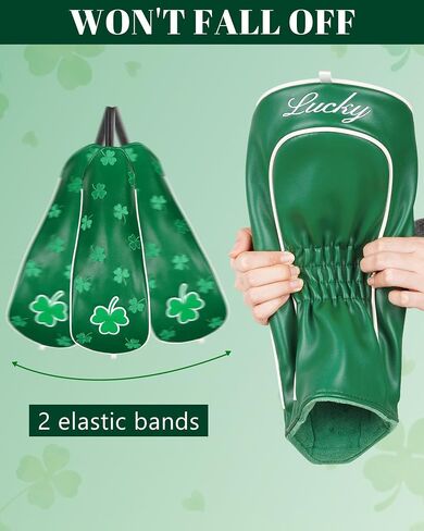 Big Teeth Golf Driver Headcover Irish Luck Driver Head Cover, Clover Golf Driver Head Covers Fits Up to 460cc Driver Cover, Golf Head Covers for Woods and Driver Green Color in Kuwait
