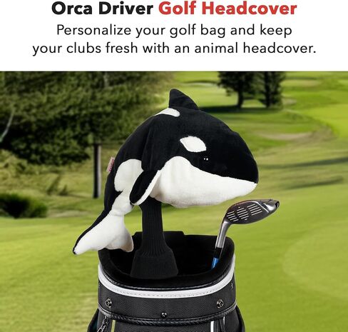 Daphne's Headcovers Orca Driver Headcover | Funny Golf Club Covers | Golf Head Covers for Drivers | Stylish Golf Club Head Covers | Golf Driver Covers | Men’s & Women’s Driver Headcover in Kuwait